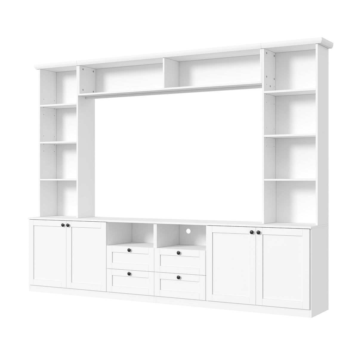 Farmhouse Elegant Entertainment Center Wall Unit, photo 9 of 10
