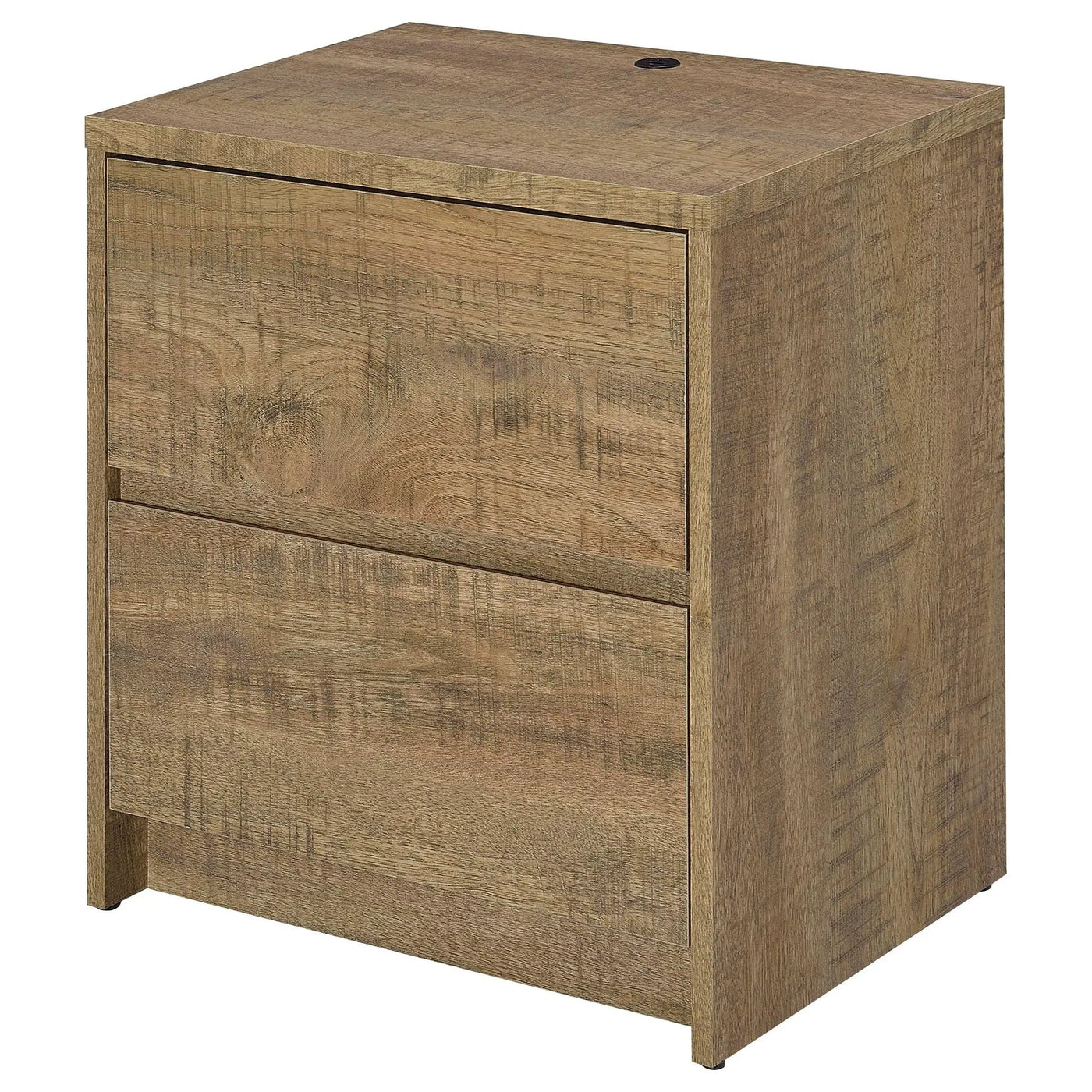 Geary - 2 Drawer Nightstand With LED Lights And USB Charging Ports by HouseOfZazla