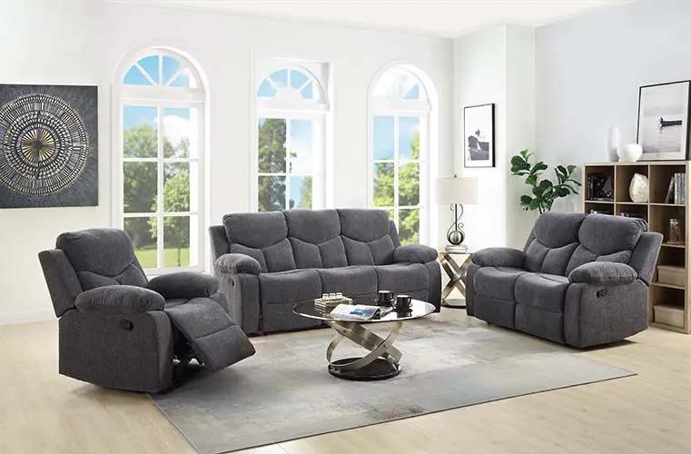 Kalen - Motion Loveseat - Gray Chenille by Unique Piece Furniture
