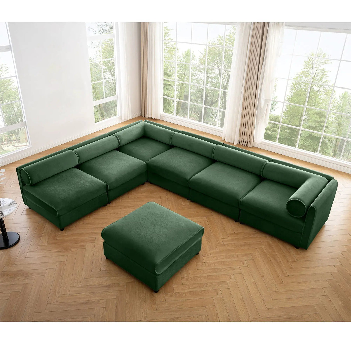 Modern Modular Sectional Sofa With Storag, Contemporary Cylindrical Design by Unique Piece Furniture
