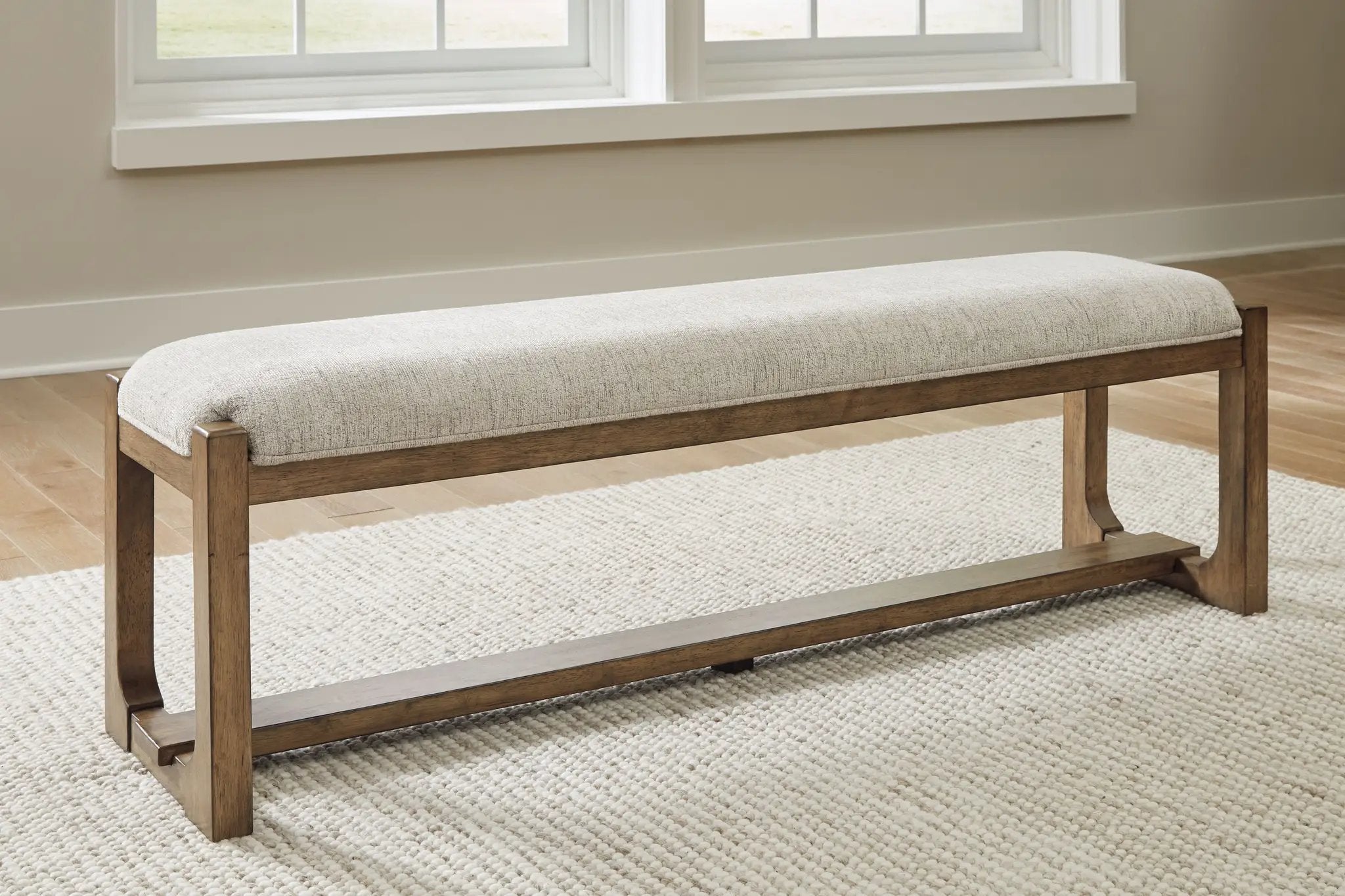Cabalynn - Large Uph Dining Room Bench - Oatmeal / Light Brown by Unique Piece Furniture