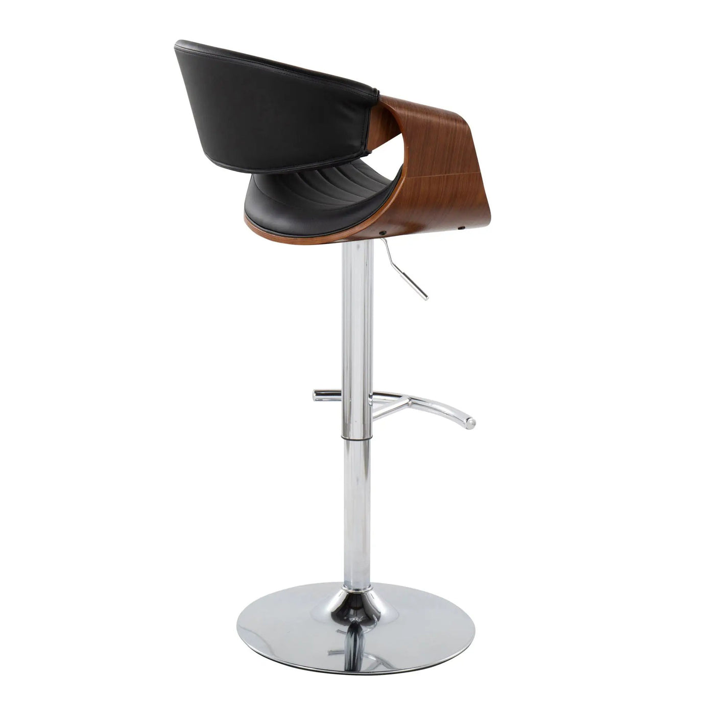 Symphony - Mid Century Modern Adjustable Barstool & Swivel With Rounded T Footrest (Set of 2) by HouseOfZazla