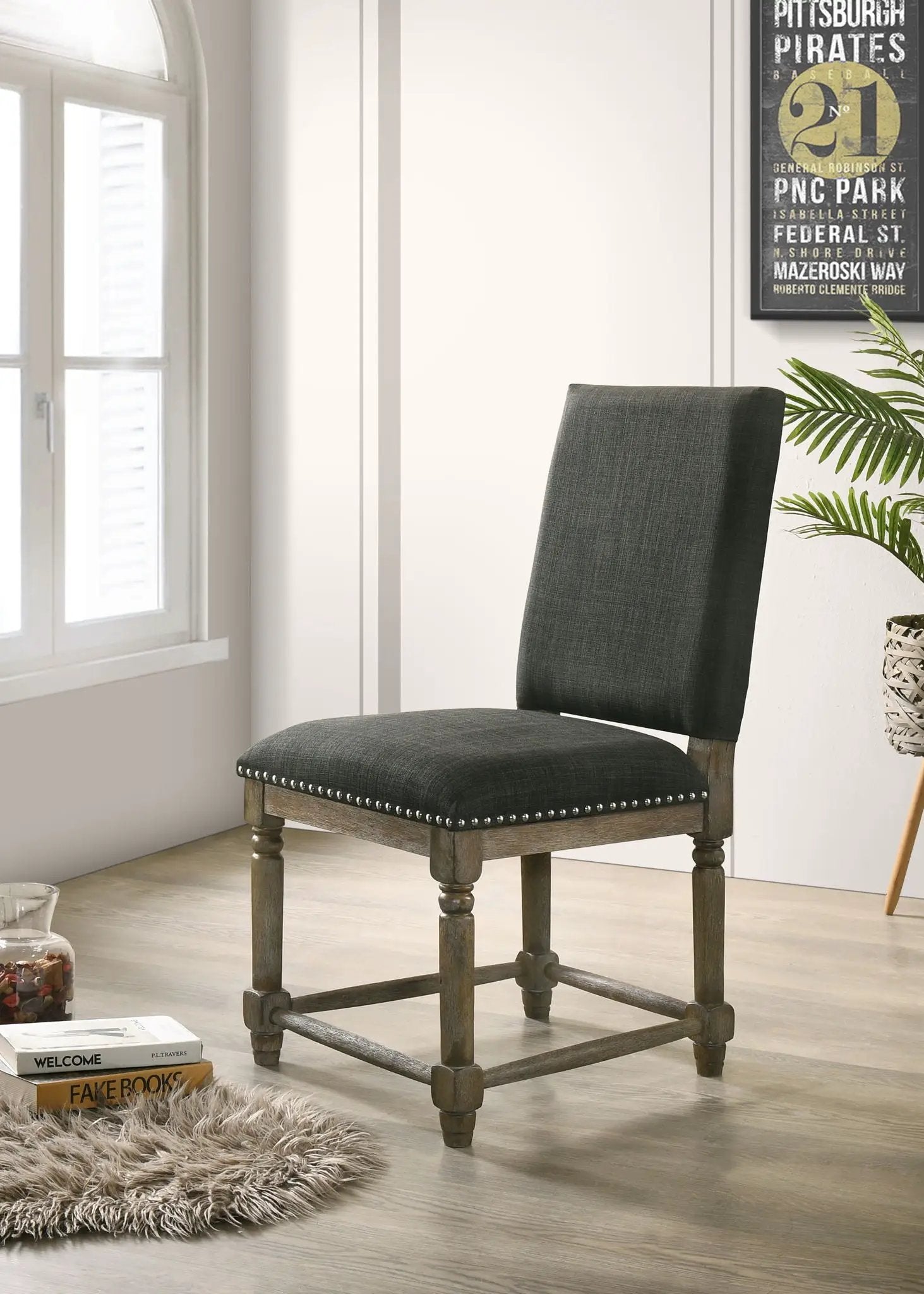 Everton - Fabric Chair With Nailhead Trim by Unique Piece Furniture