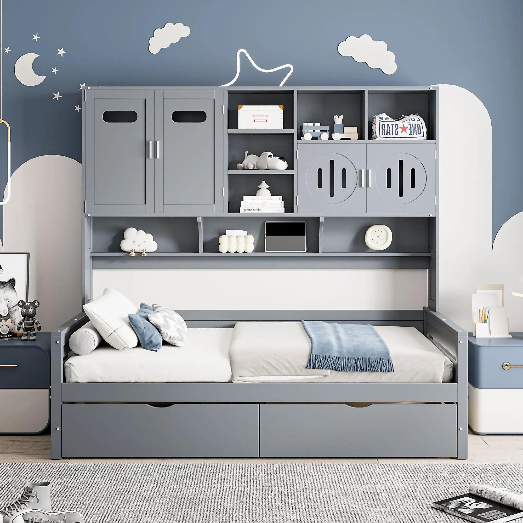 Daybed With All-In-One Cabinet And Shelf by Unique Piece Furniture
