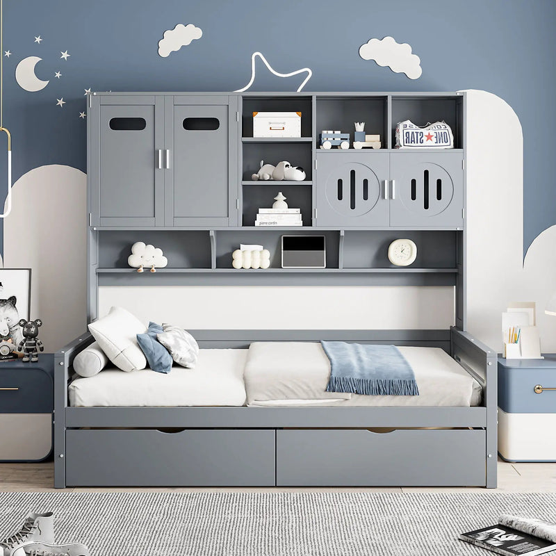 Daybed With All-In-One Cabinet And Shelf by Unique Piece Furniture