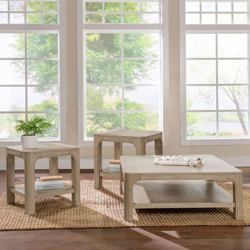 Solano 3-piece Square Coffee Table Set Weathered Mango by Unique Piece Furniture