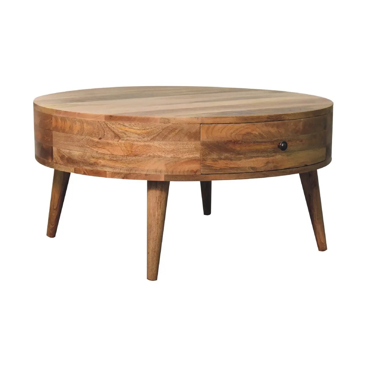 Solid Wood Odyssey Coffee Table, 2-Drawers, Oak-ish by HouseOfZazla