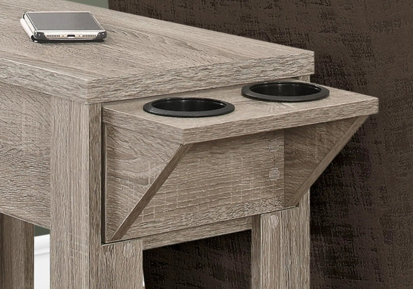 Accent Side Table with Storage and Built-In Lamp by HouseOfZazla
