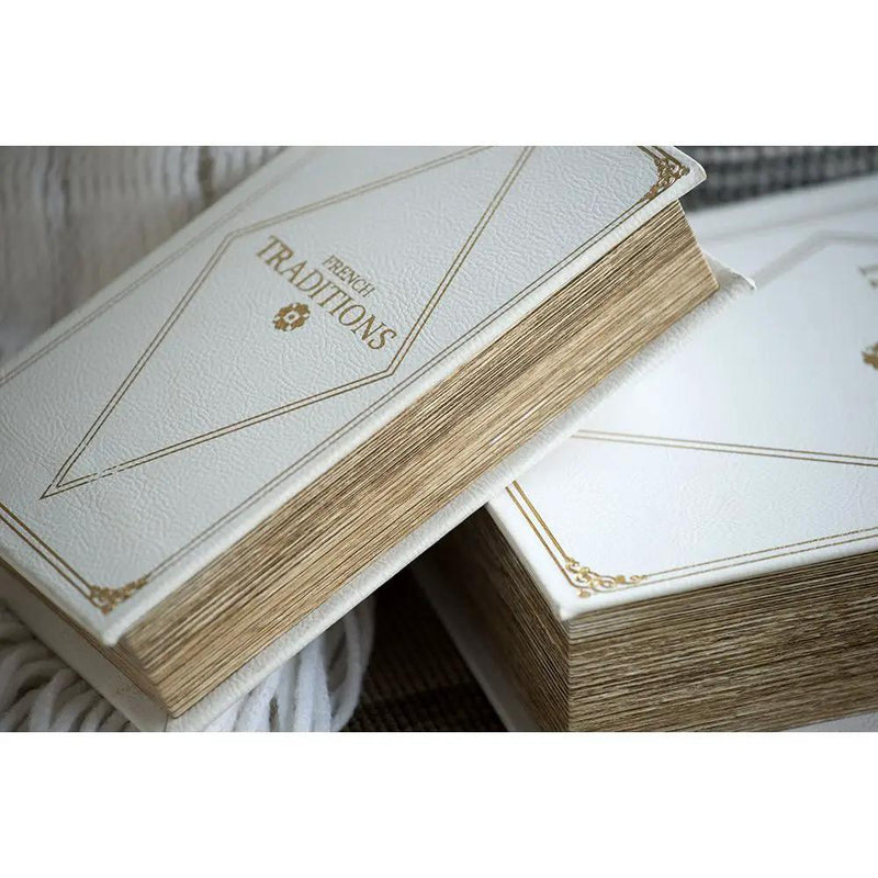 Book Boxes (Set of 2) - White / Gold by HouseOfZazla