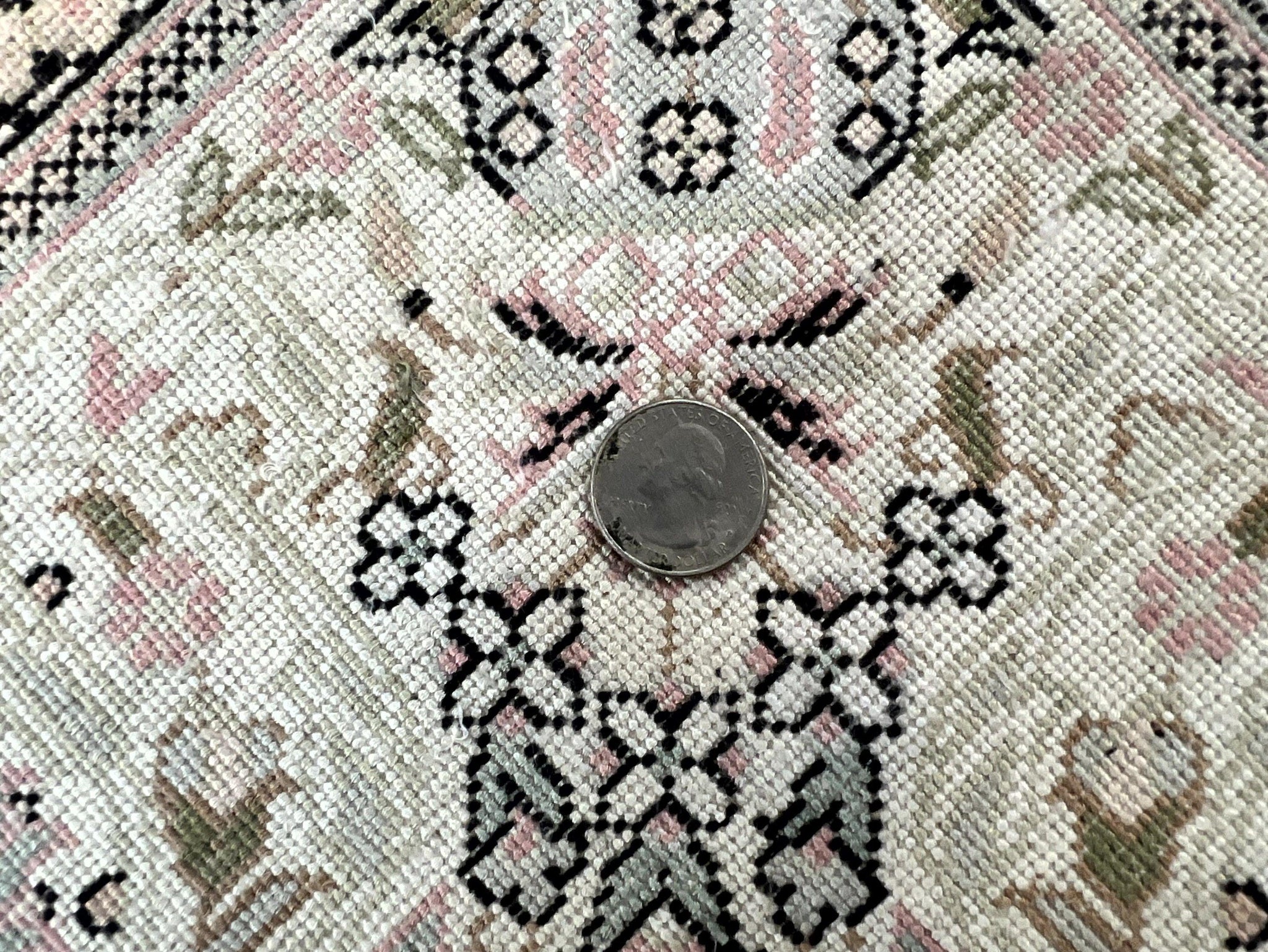 Silk Indian Kashmiri Rug 4x6, Handmade, Ivory, Fine 240 KPSI by Jewel Rugs
