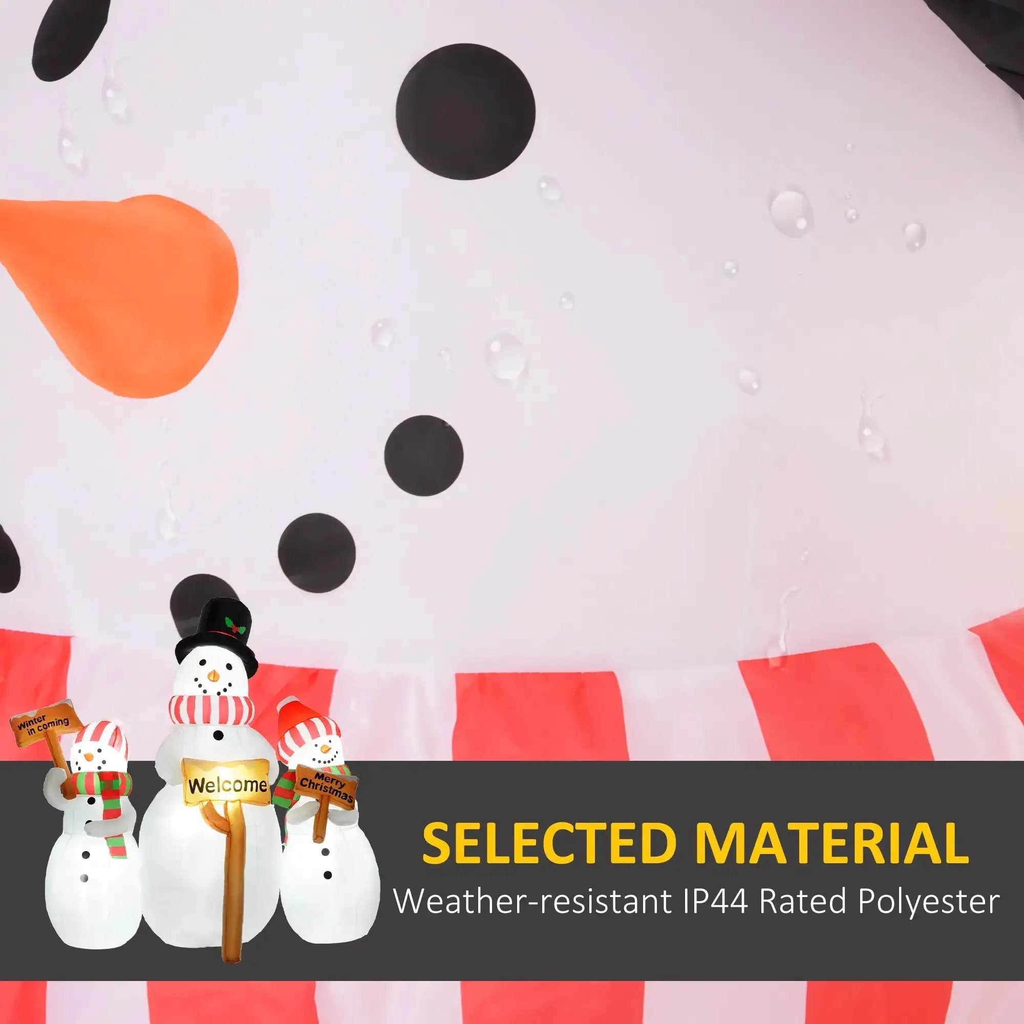 6.1' Inflatable Outdoor Christmas Display - Three Snowmen by HouseOfZazla
