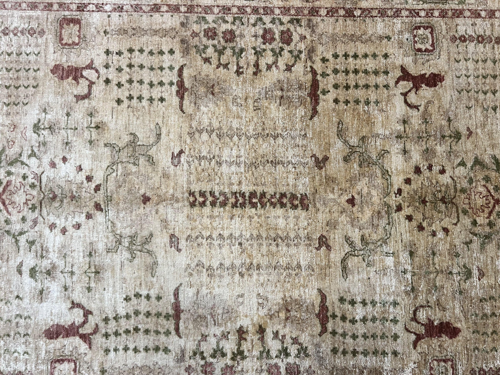 Pakistani Oushak Rug 6 x 9.6, Handmade Wool Peshawar Carpet, Farmhouse Rug by Jewel Rugs