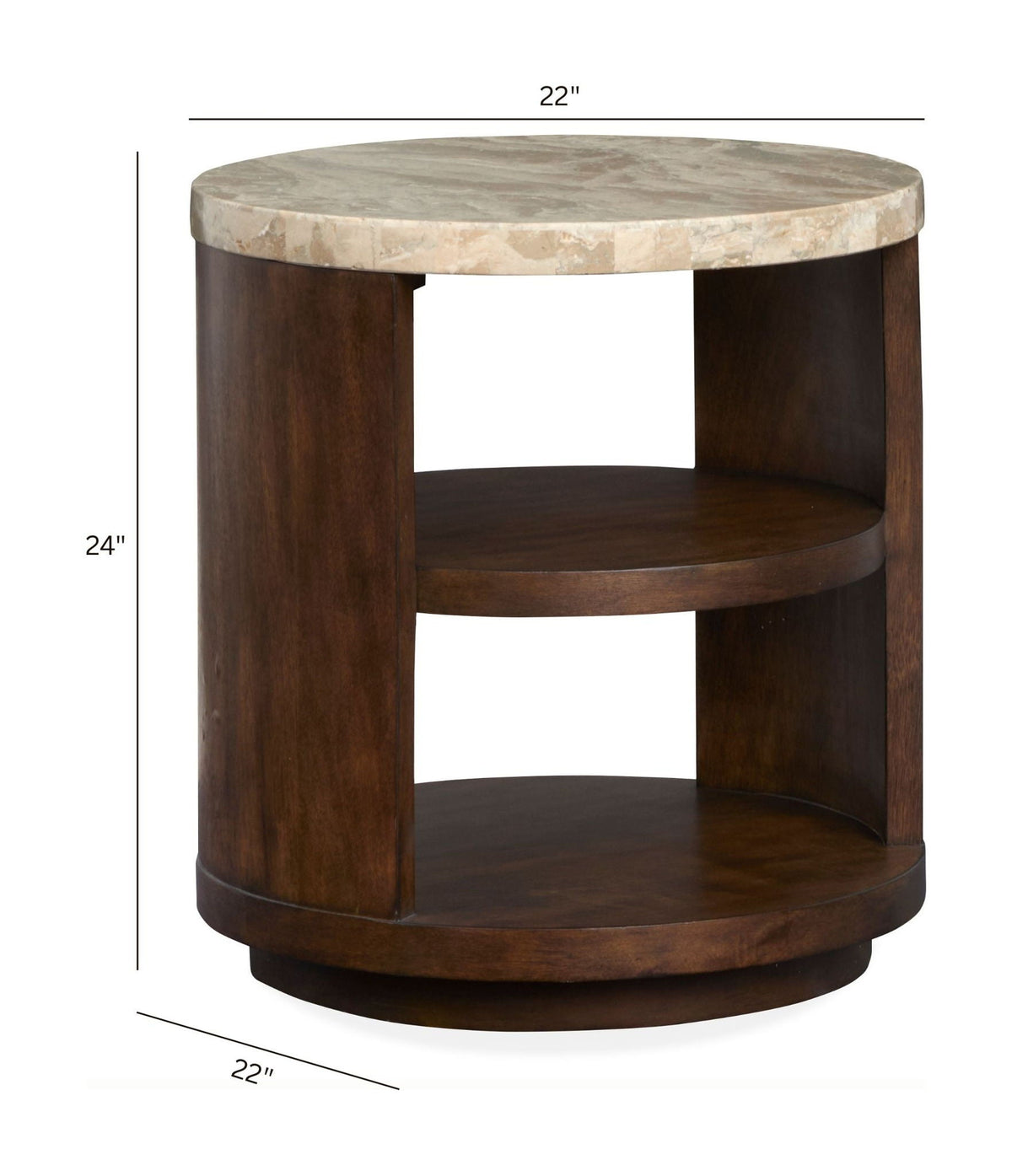 McPherson - Round End Table - Burnt Umber, photo 3 of 6