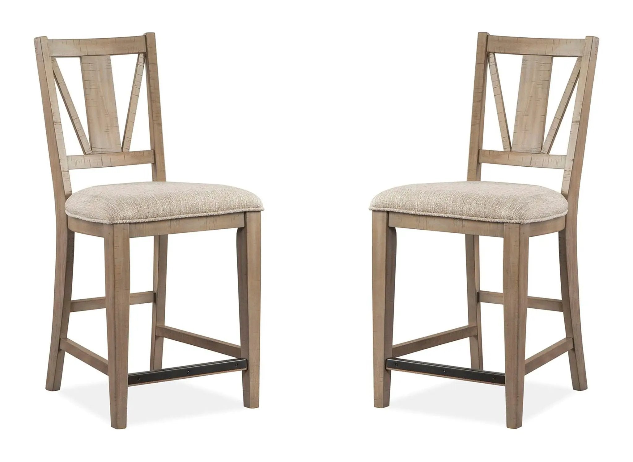 Paxton Place - Counter Chair With Upholstered Seat (Set of 2) - Dovetail Gray by Unique Piece Furniture