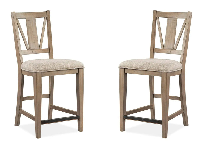 Paxton Place - Counter Chair With Upholstered Seat (Set of 2) - Dovetail Gray by Unique Piece Furniture