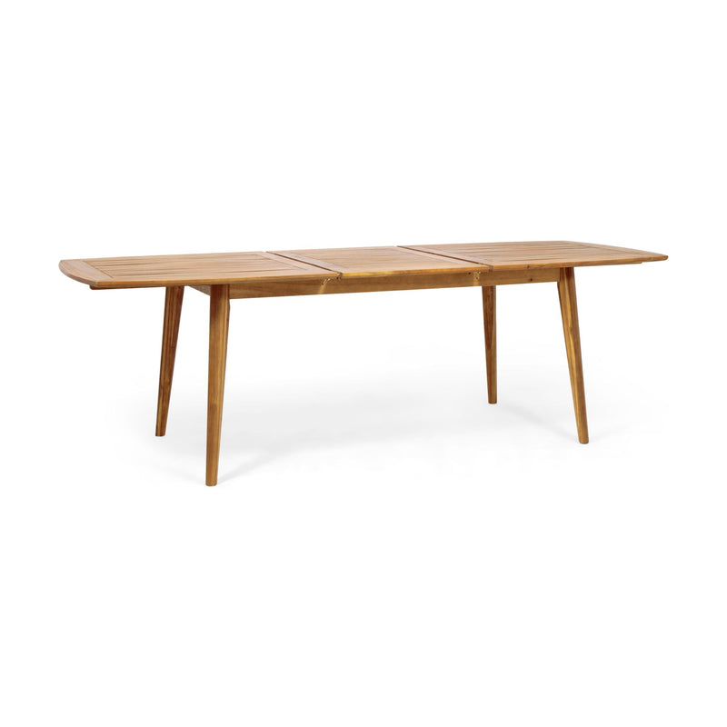 Placidity Outdoor Expandable Dining Table with Slatted Tabletop and Tapered Legs by HouseOfZazla