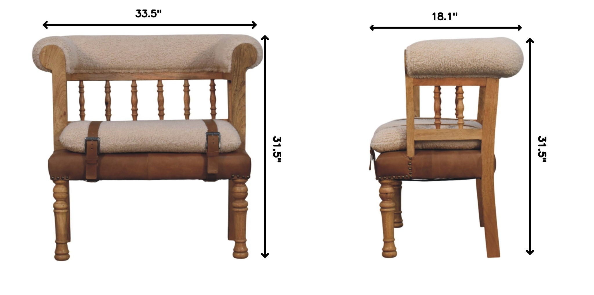 Strapped Hallway Bench by HouseOfZazla