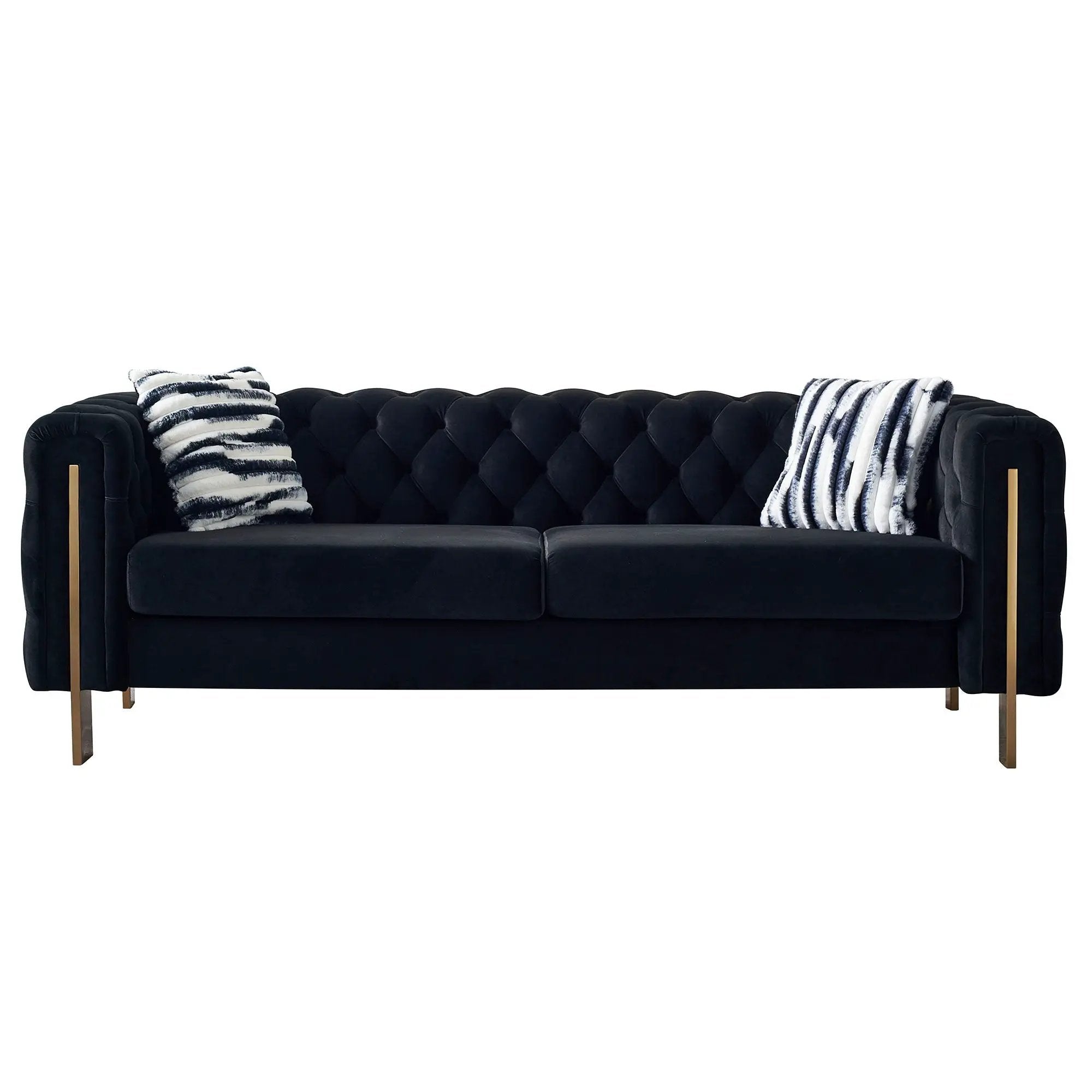 Chesterfield - Modern Tufted Living Room Sofa, 84.25''W Couch by Unique Piece Furniture