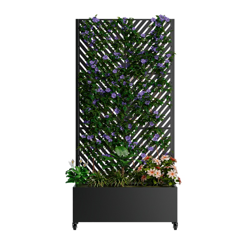 Metal Planter Box with Trellis by HouseOfZazla