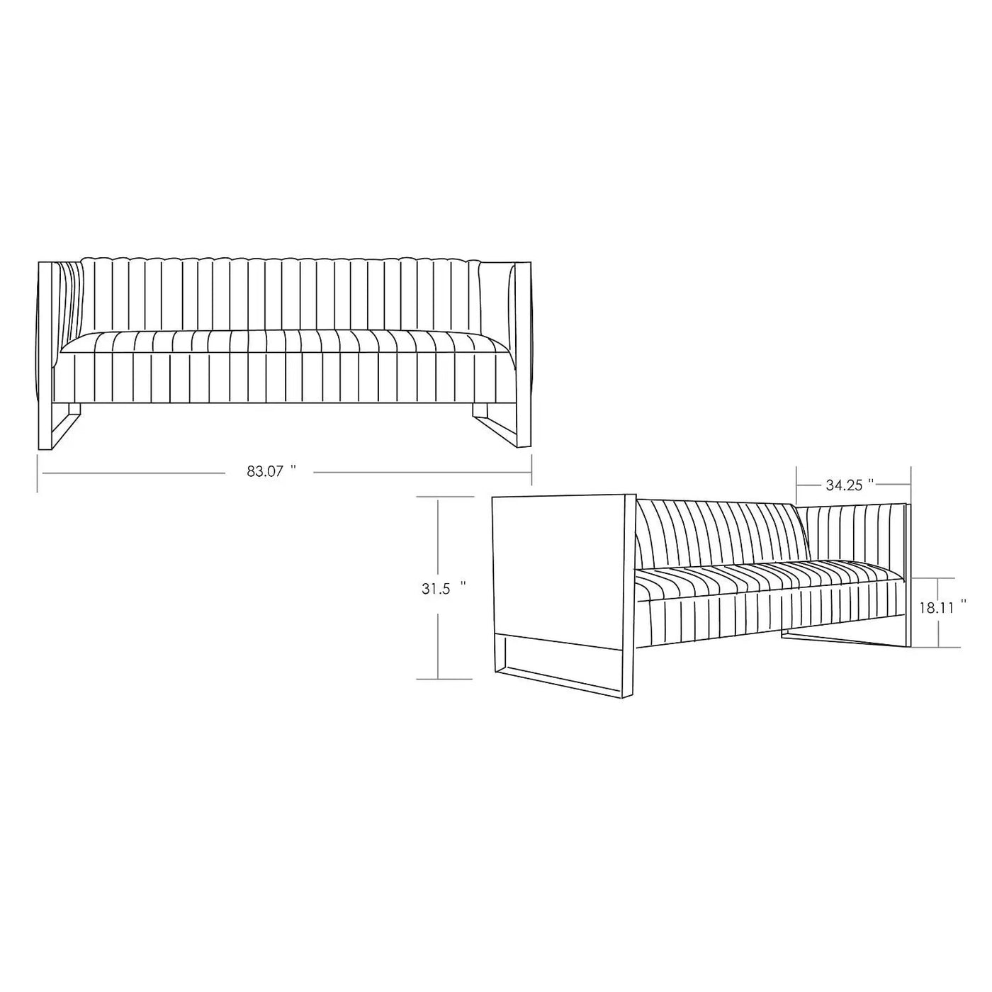 Trillium - 3 Seat Sofa by HouseOfZazla