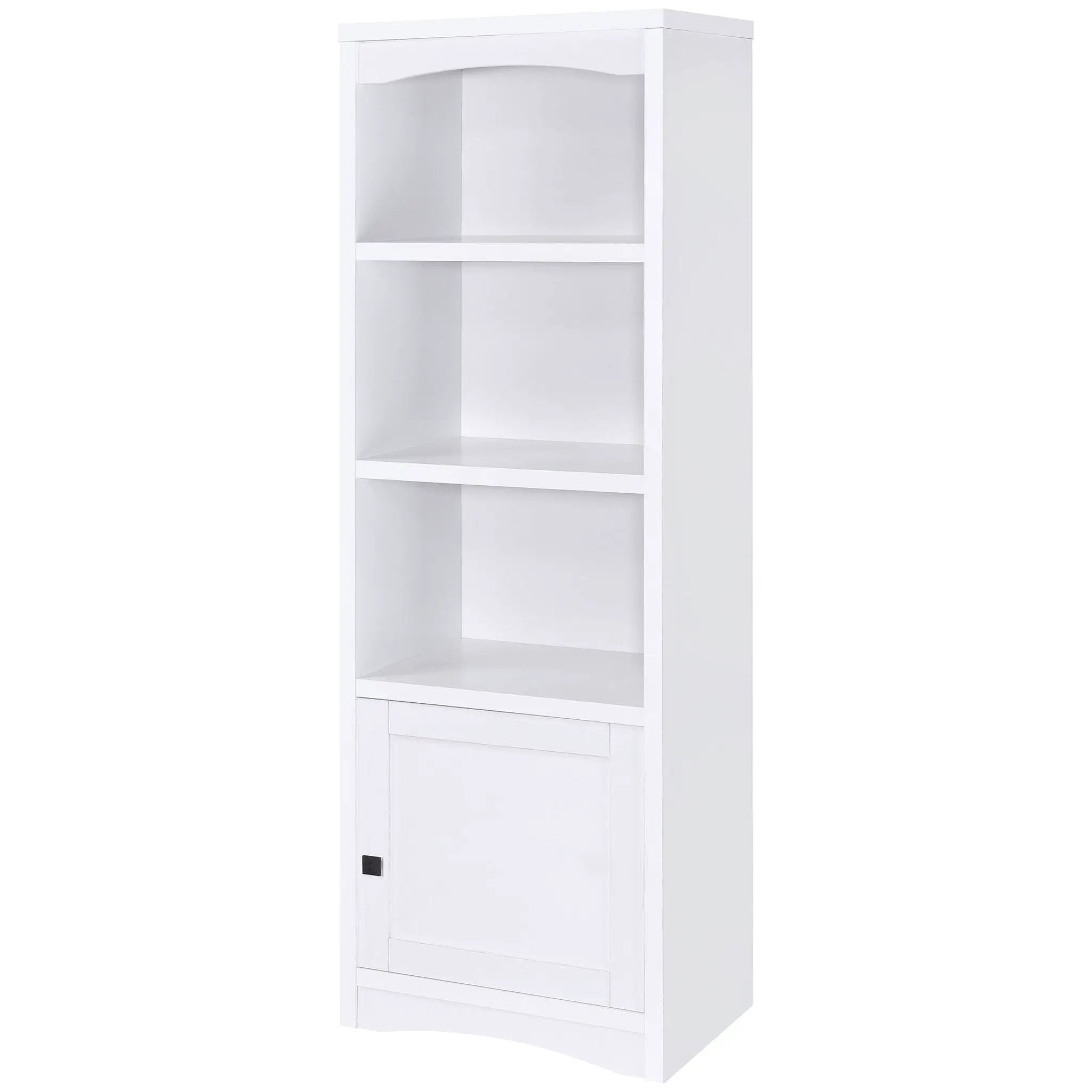 Laughlin 4-shelf Engineered Wood Media Tower White by Unique Piece Furniture