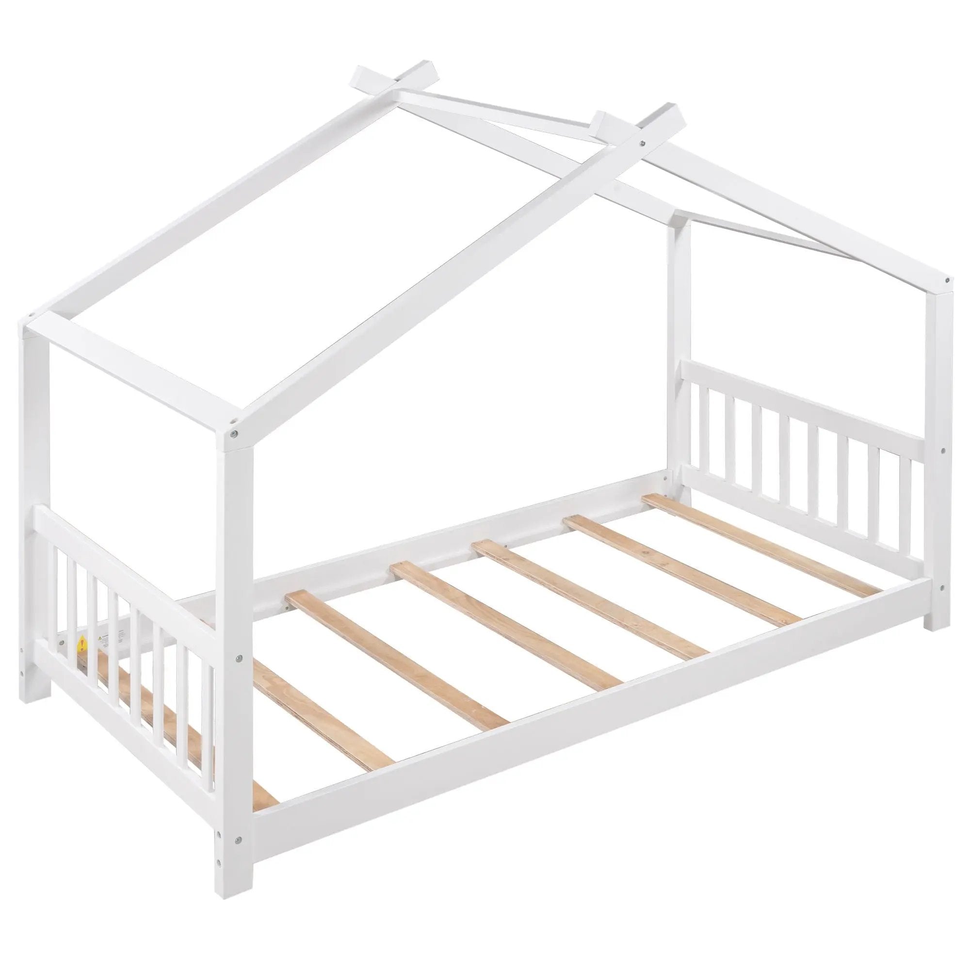 House Platform Bed With Headboard And Footboard, Roof Design by Unique Piece Furniture