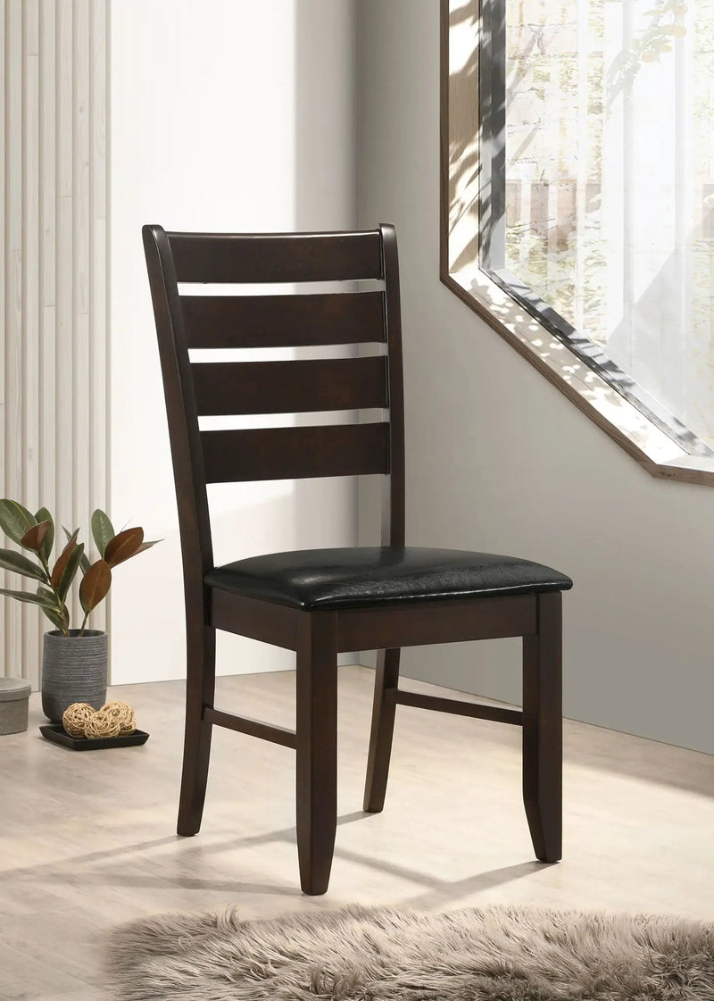 Dalila Wood Dining Side Chair Cappuccino (Set of 2) by Unique Piece Furniture