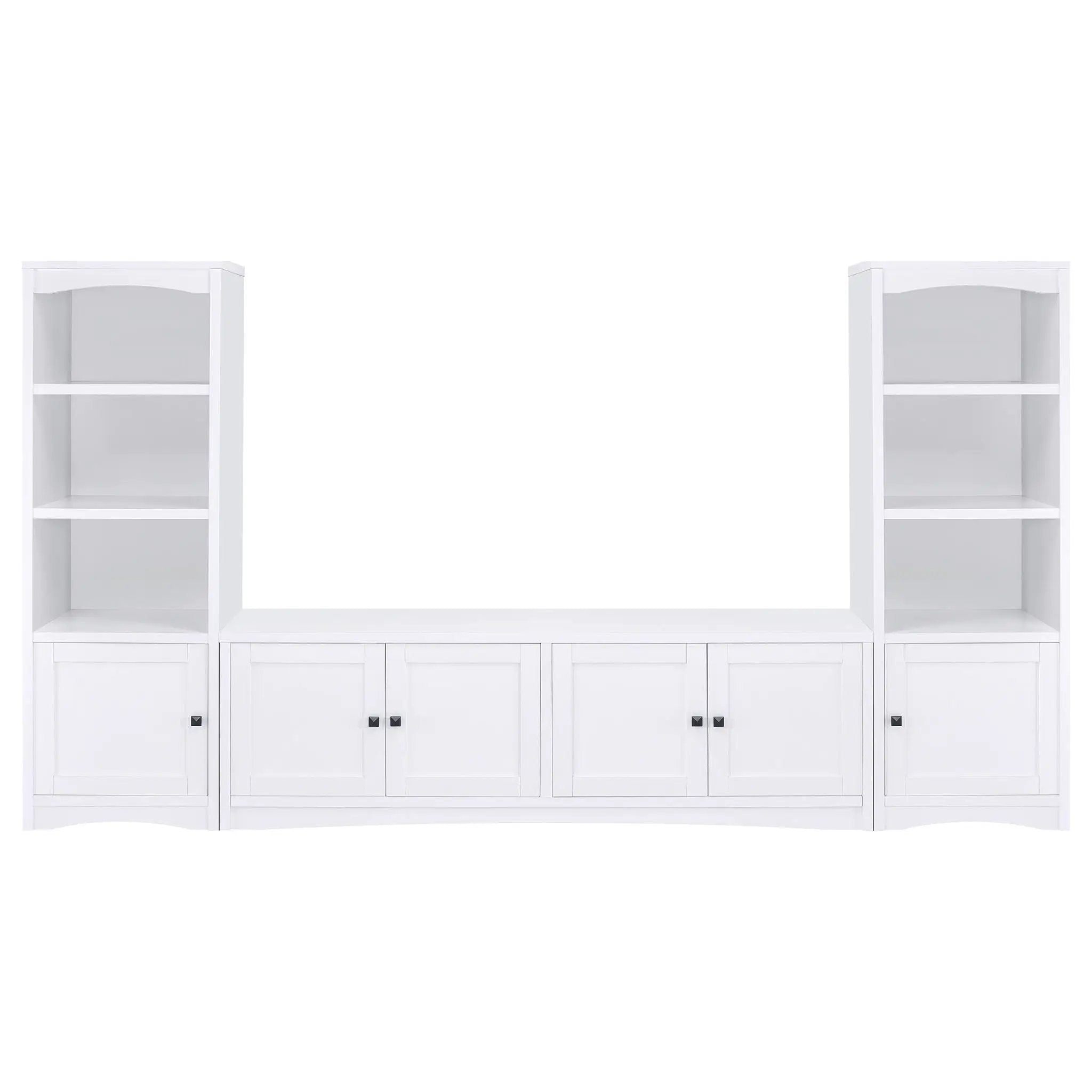Laughlin 3-piece Entertainment Center TV Stand White by Unique Piece Furniture