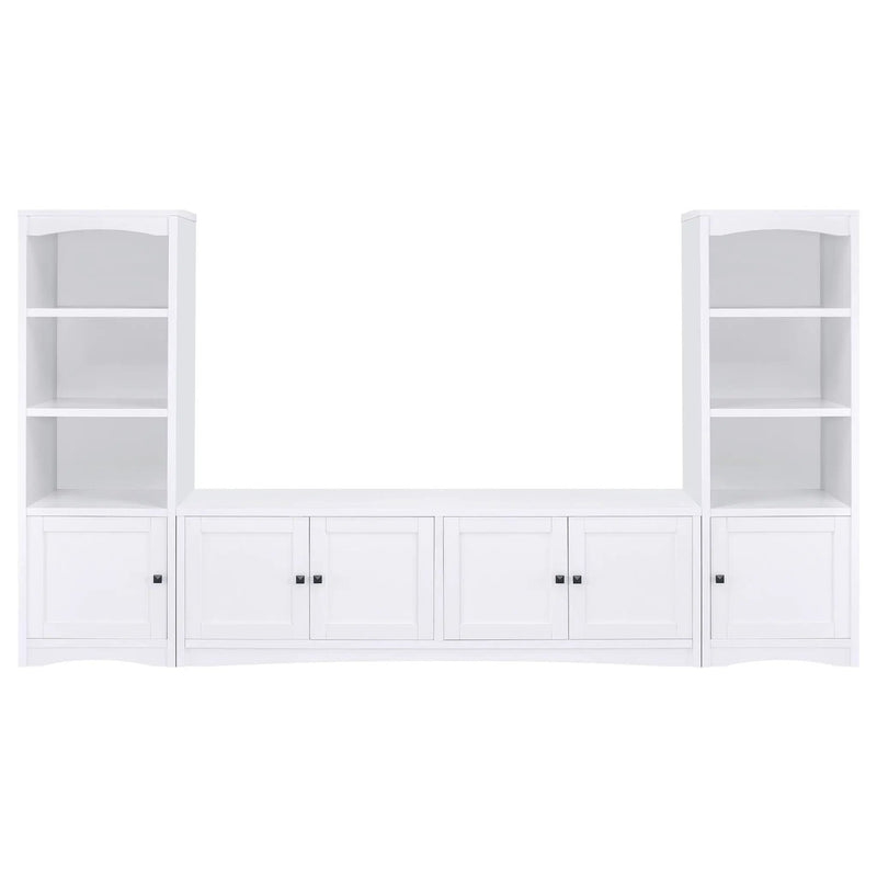 Laughlin 3-piece Entertainment Center TV Stand White by Unique Piece Furniture
