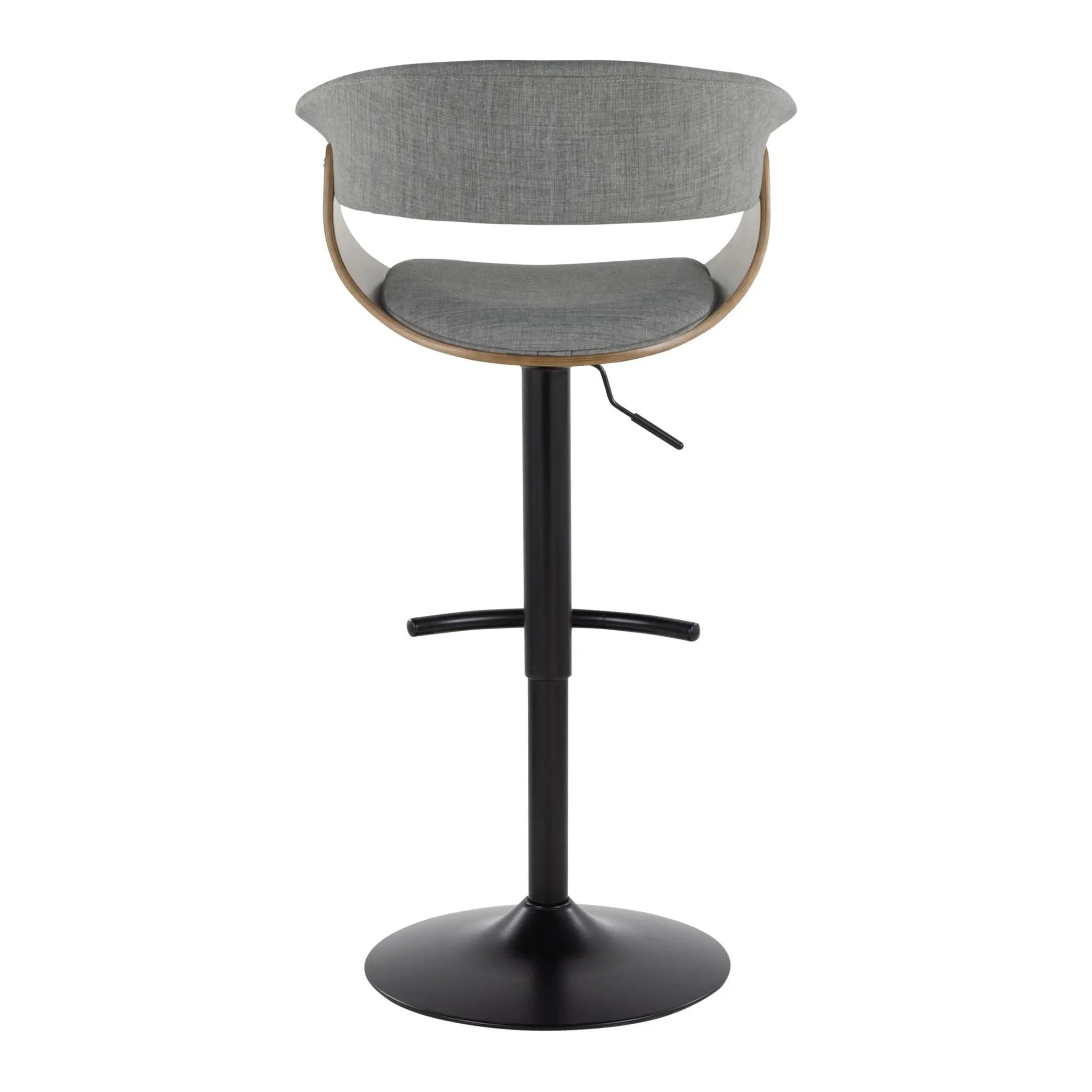 Vintage Mod - Mid Century Modern Adjustable Height Barstool With Swivel & Rounded T Footrest (Set of 2) by Unique Piece Furniture