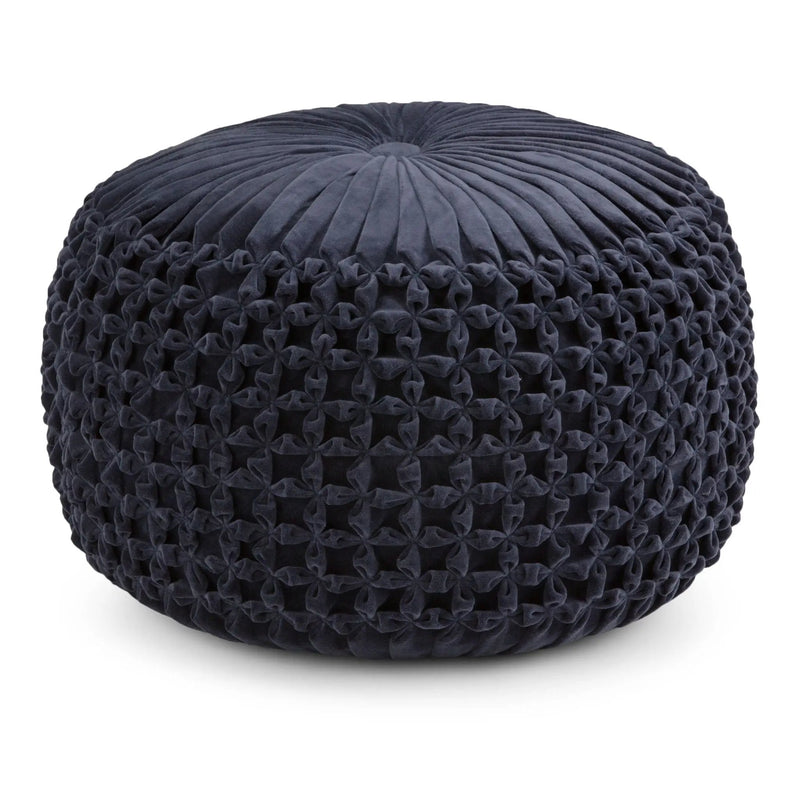 Renee - Handcrafted Round Pouf by HouseOfZazla