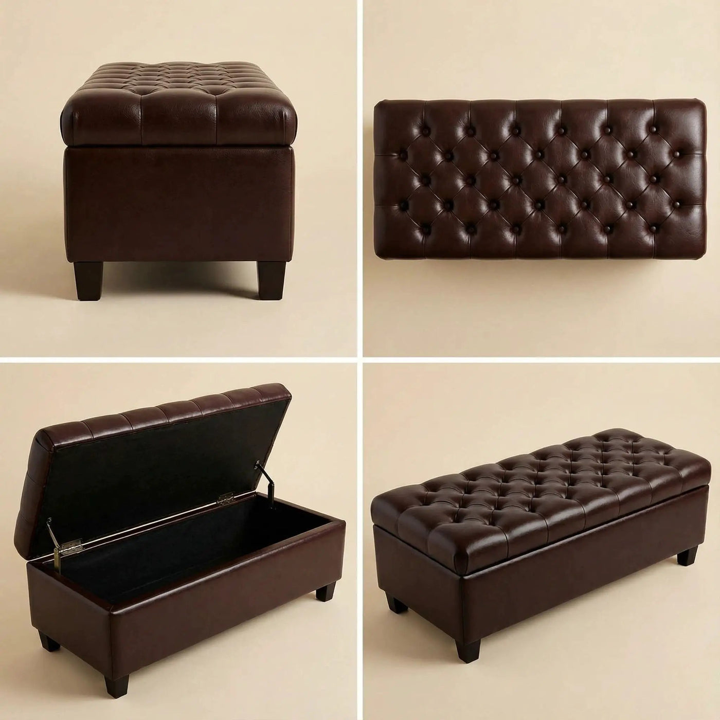 Storage Ottoman Bench With Safety Hinges by HouseOfZazla