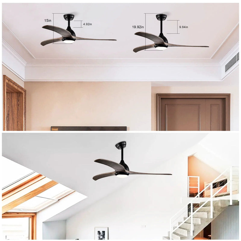 Indoor Outdoor Ceiling Fan With Light With Remote Control, Noiseless Reversible Motor, 6 Speed, 3 Color by HouseOfZazla