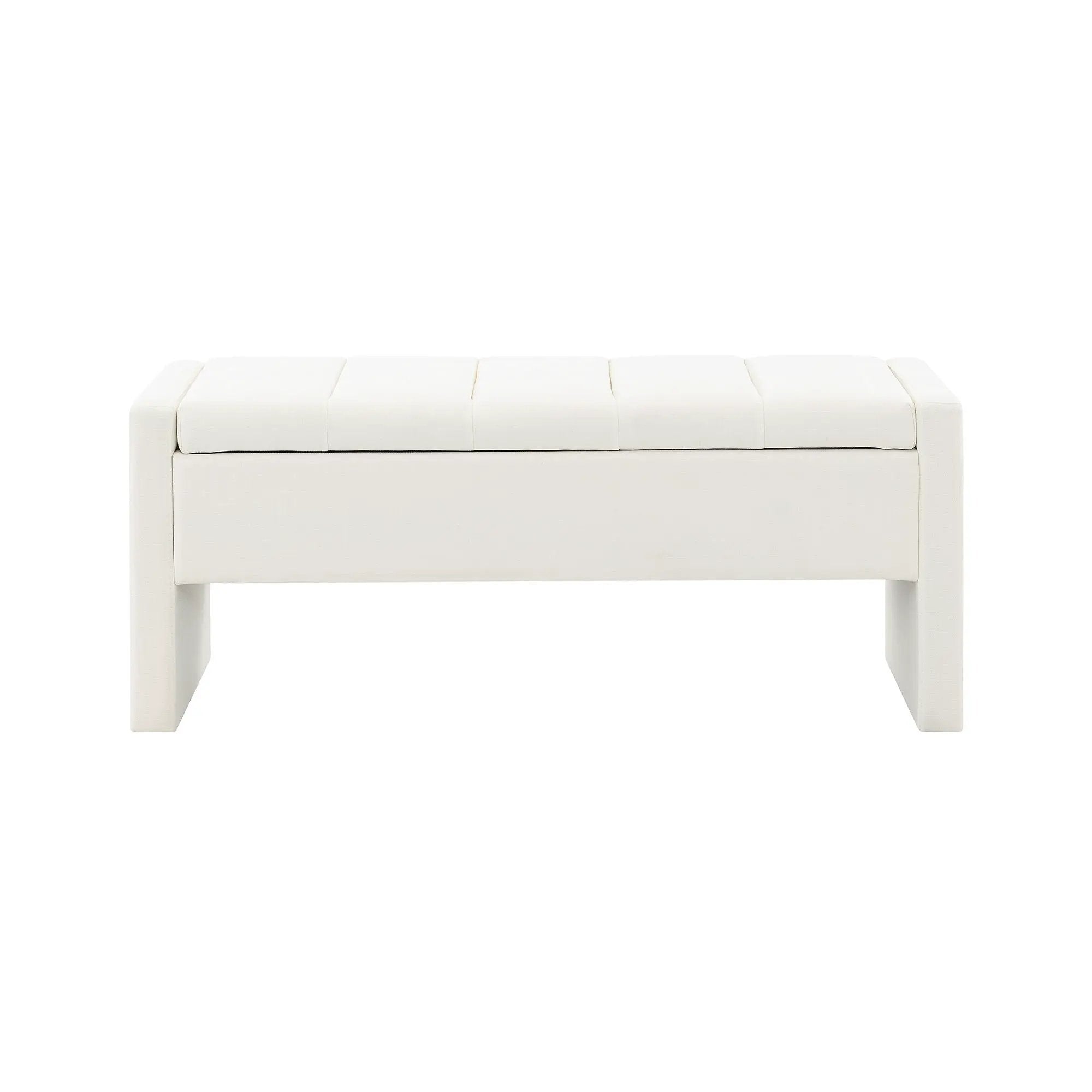 Modern Upholstered Large Bed End Bench With Storage by Unique Piece Furniture