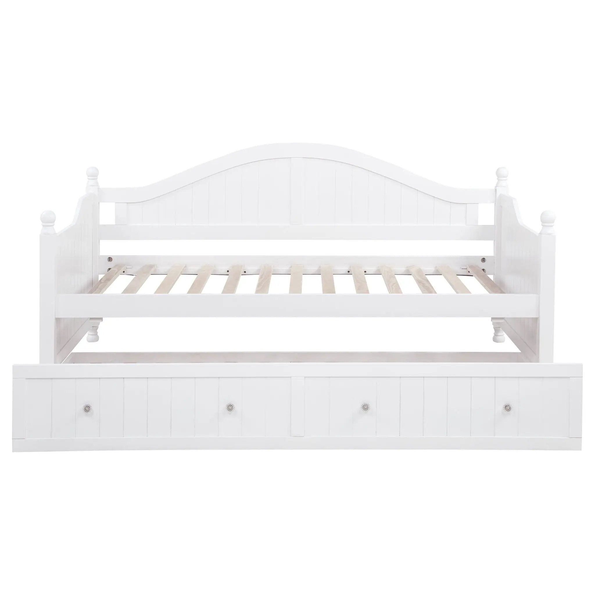 Julie Ann Wood Twin Daybed with Trundle White by Unique Piece Furniture