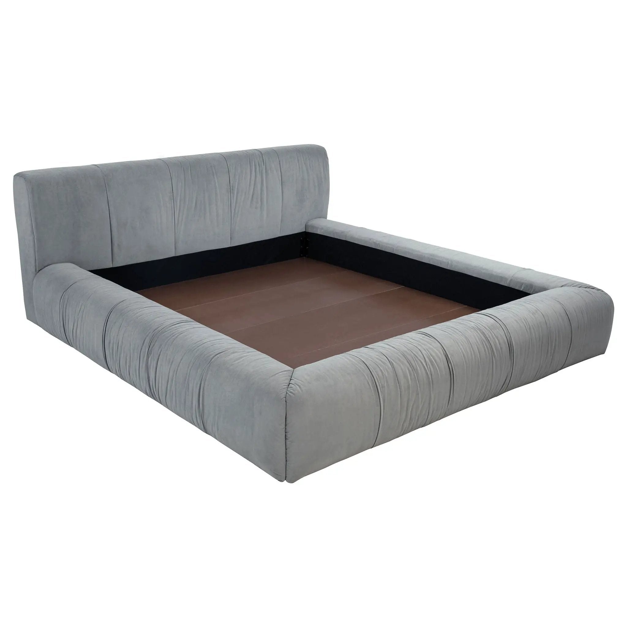 Wilshire Upholstered Eastern King Platform Bed Grey by Unique Piece Furniture