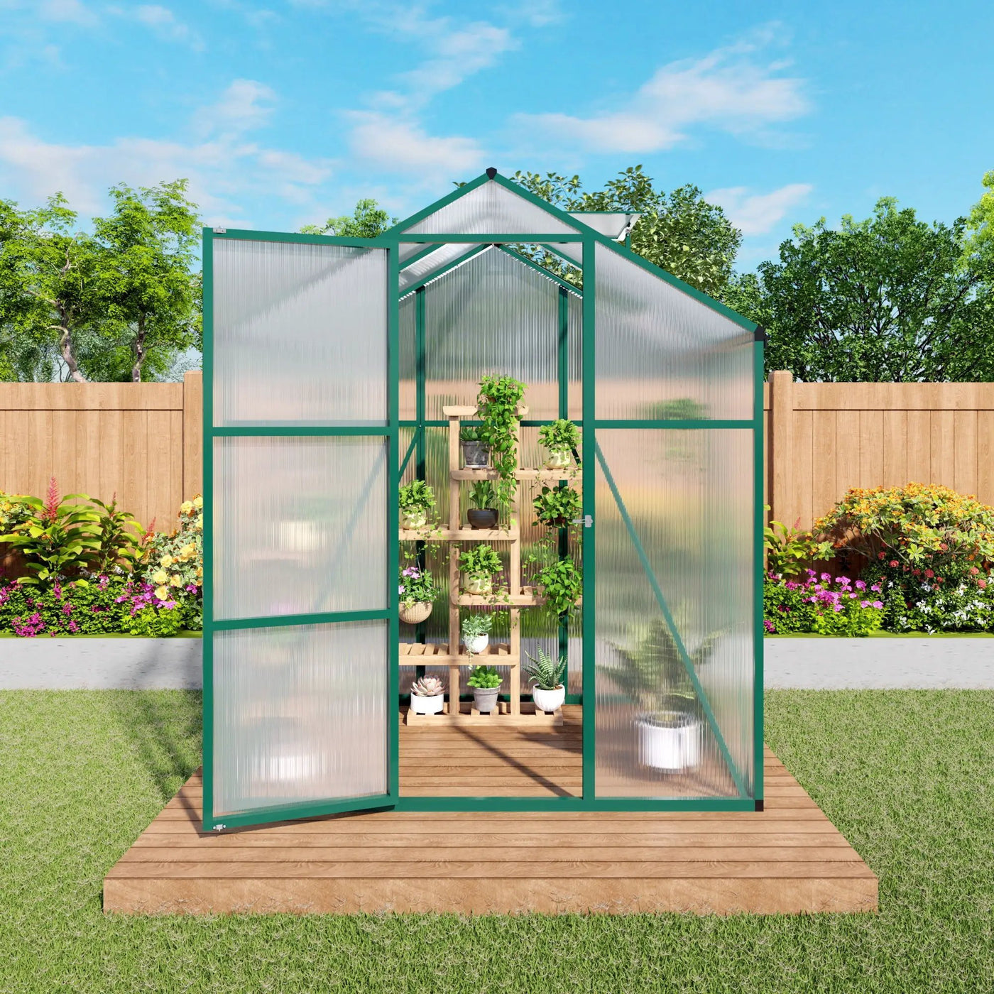 Polycarbonate Walk-In house, Raised Base For Outdoor In All Season by HouseOfZazla