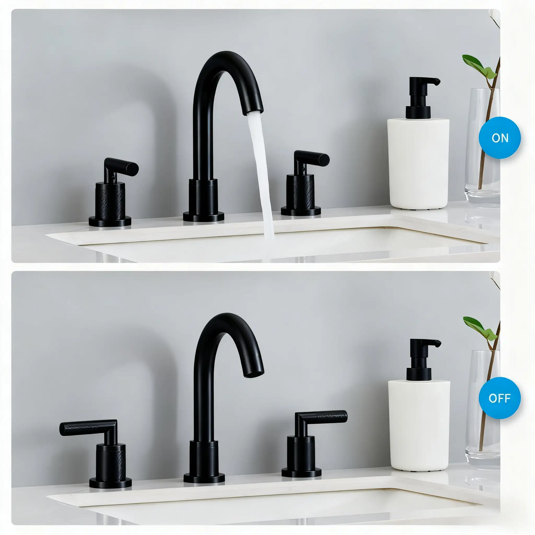 Bathroom Faucet 2 Handle Matte by HouseOfZazla