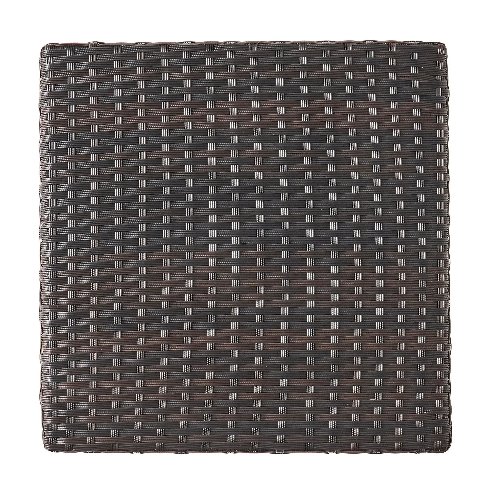 Luminant Outdoor Side Table With Iron Frame - Brown by HouseOfZazla