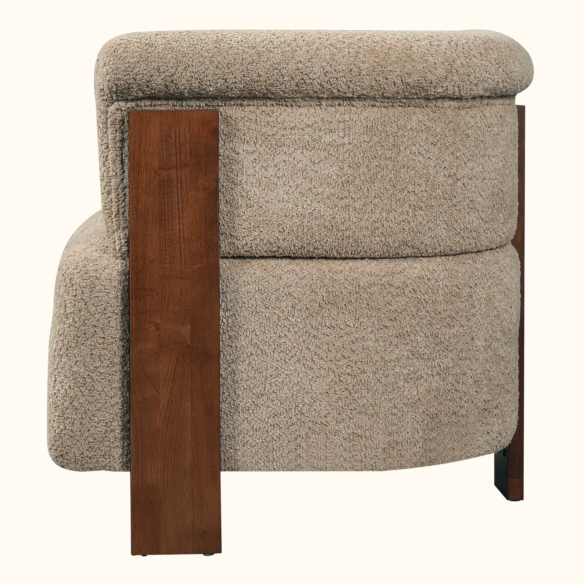 31.7" Mid-Century Curved Barrel Accent Chair by HouseOfZazla