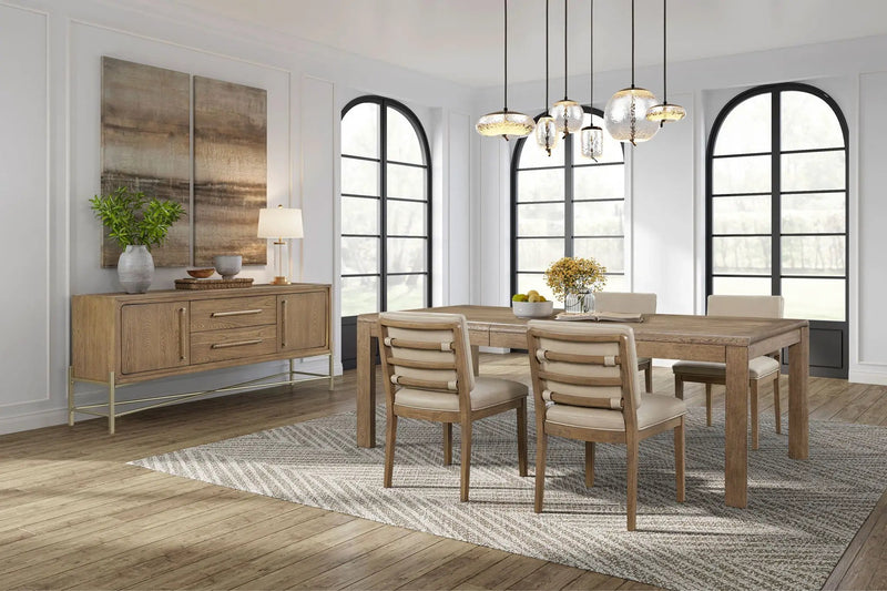 Dining Table With Leaf - Light Brown by Unique Piece Furniture