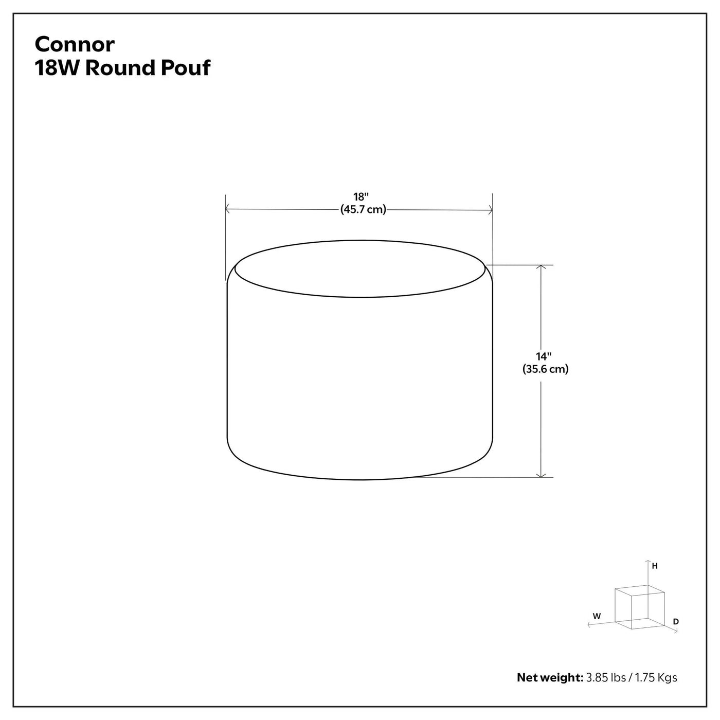 Connor - Handcrafted Round Pouf by HouseOfZazla
