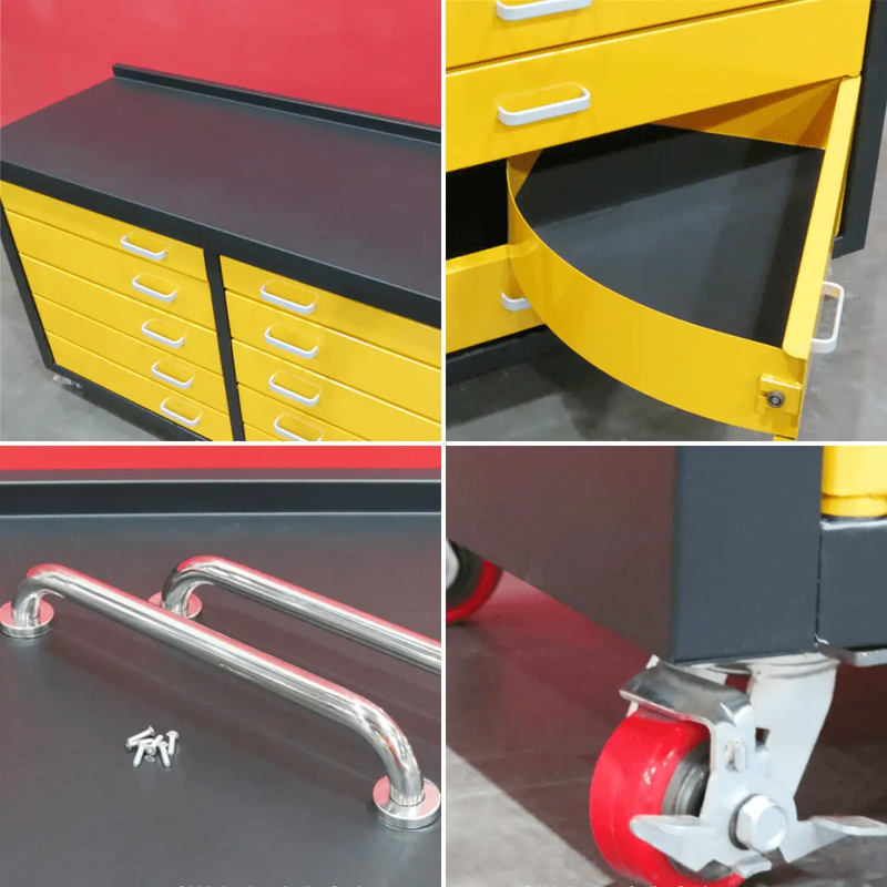 6ft Heavy Duty Mobile Workbench with 10 Drawers by Chery Industrial