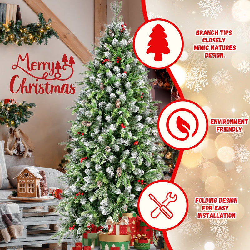 6ft Pre-Lit Artificial Christmas Tree with 380 Warm White LED Lights, photo 6 of 15