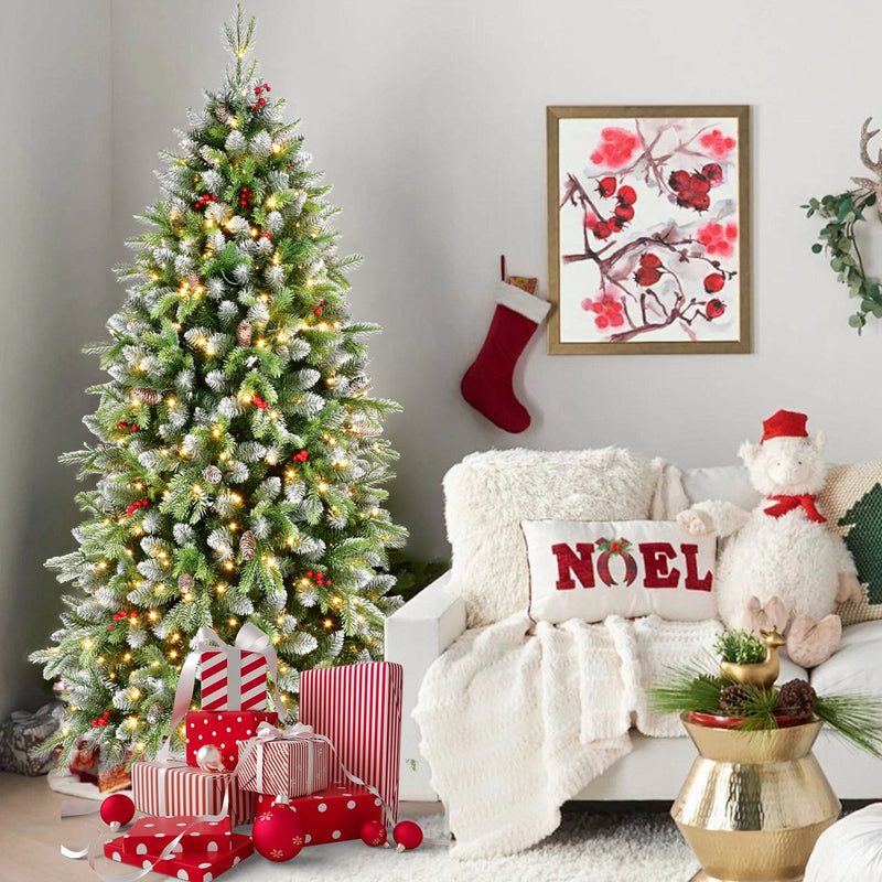 6ft Pre-Lit Artificial Christmas Tree with 380 Warm White LED Lights, photo 7 of 15