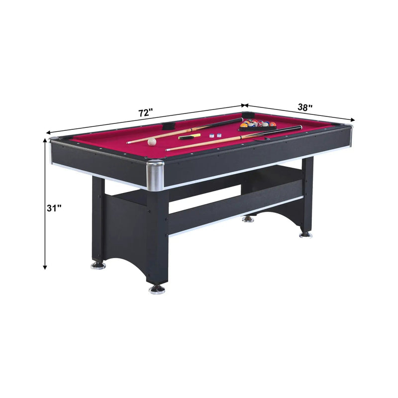 6FT Premium Wooden Multifunctional Pool Table With Table Tennis Top (SAK62741) by SAKSBY WHOLESALE