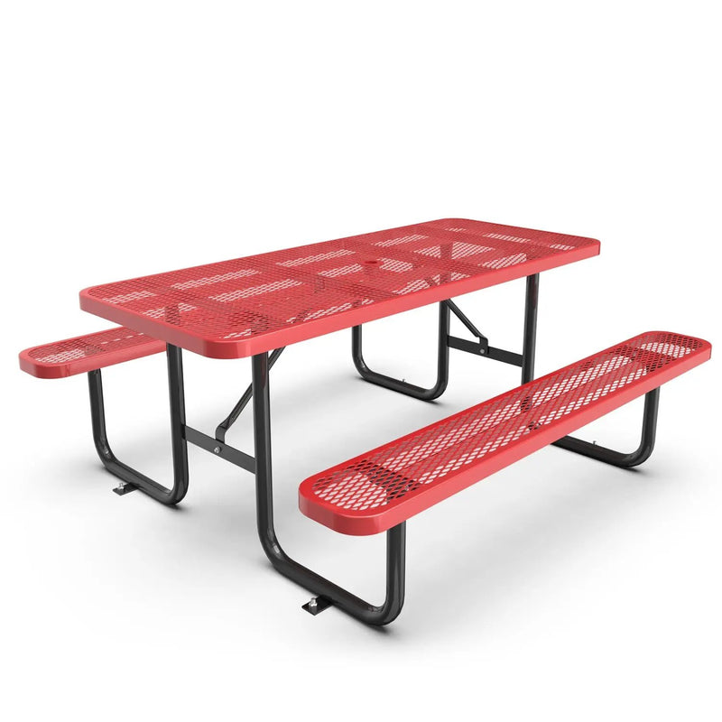 6ft Rectangle Picnic Table With Umbrella Hole by Chery Industrial