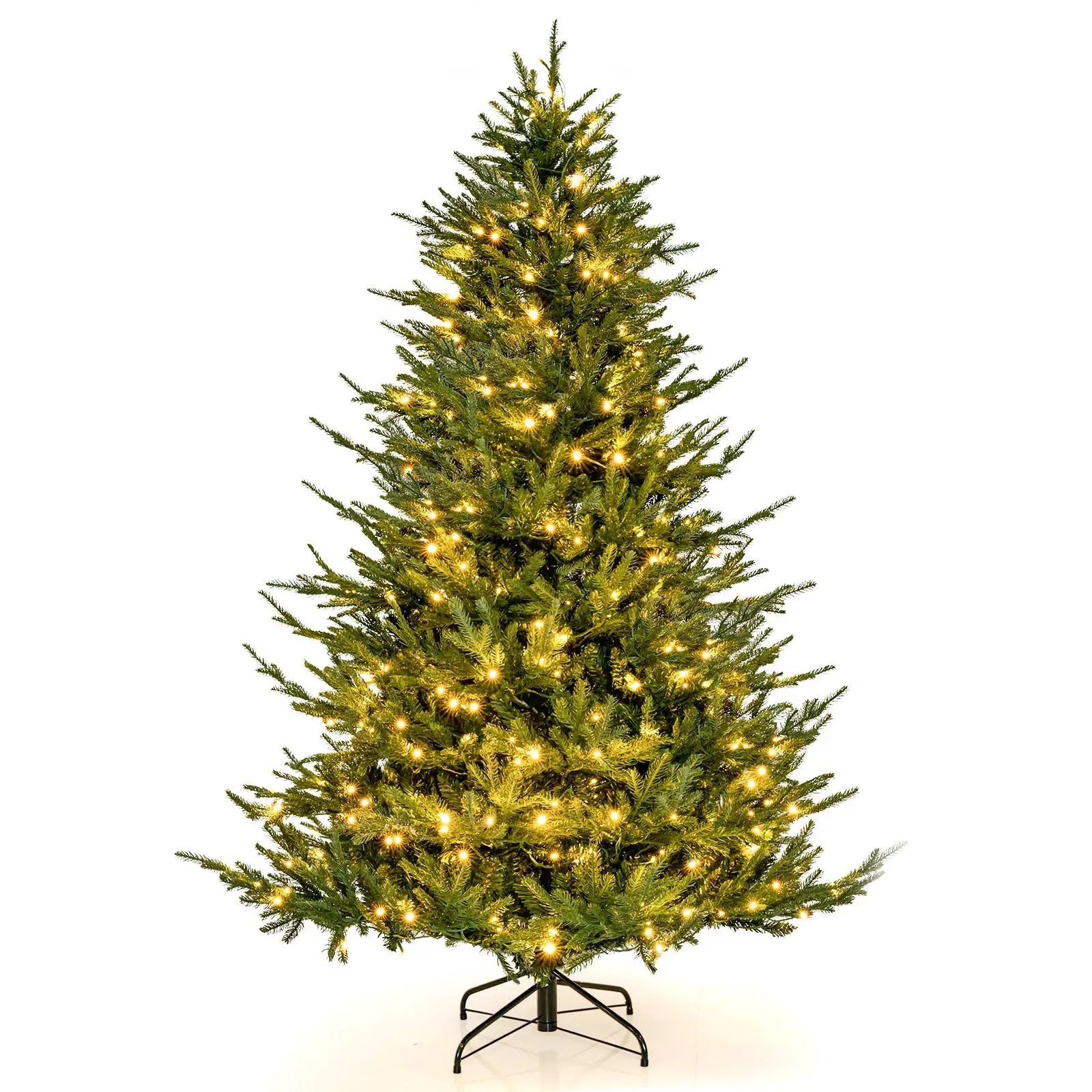 Pre-lit Christmas Tree with 280 Warm White LED Lights and 8 Lighting Modes by DirectDeals