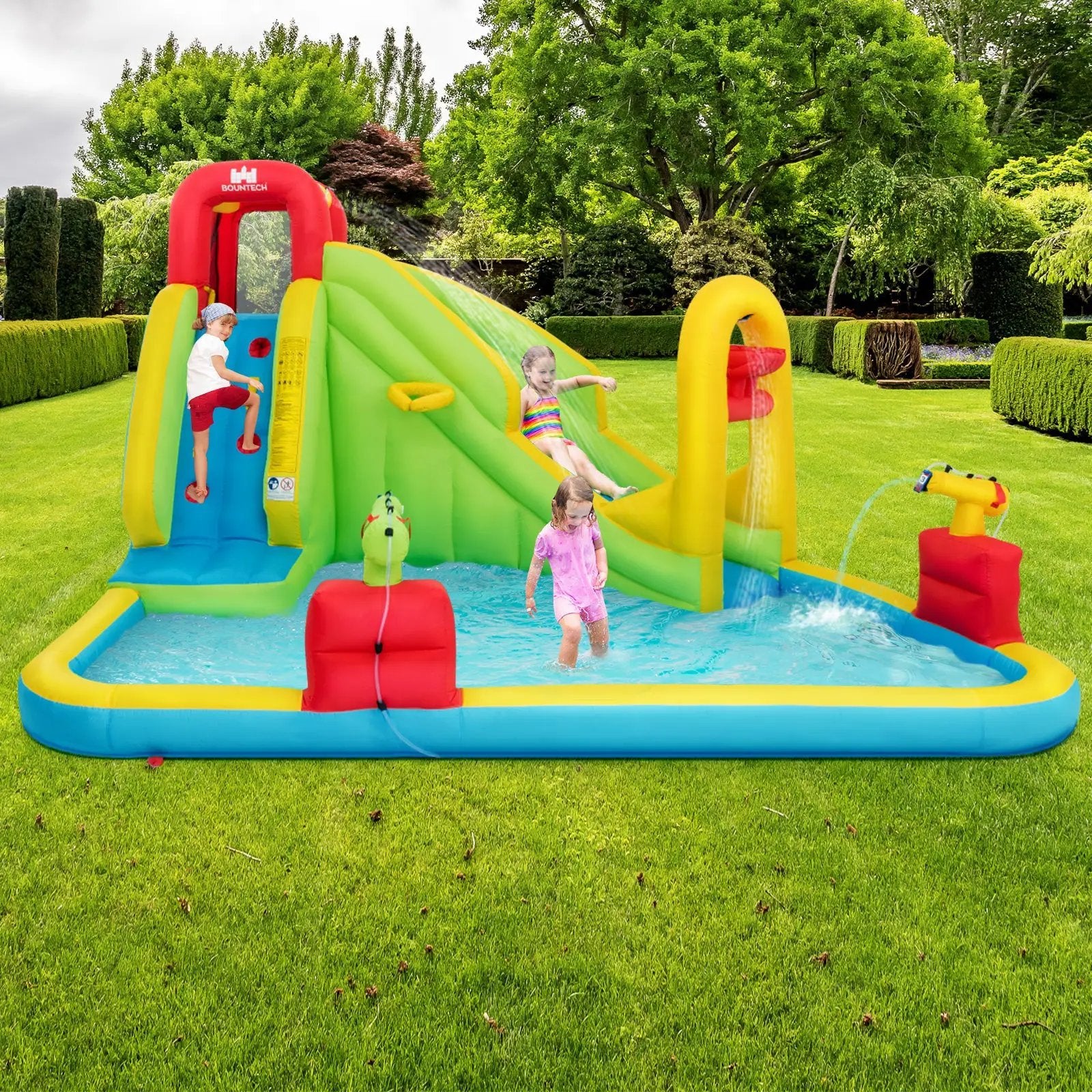 Outdoor Inflatable Water Bounce House with 480W Blower by DirectDeals