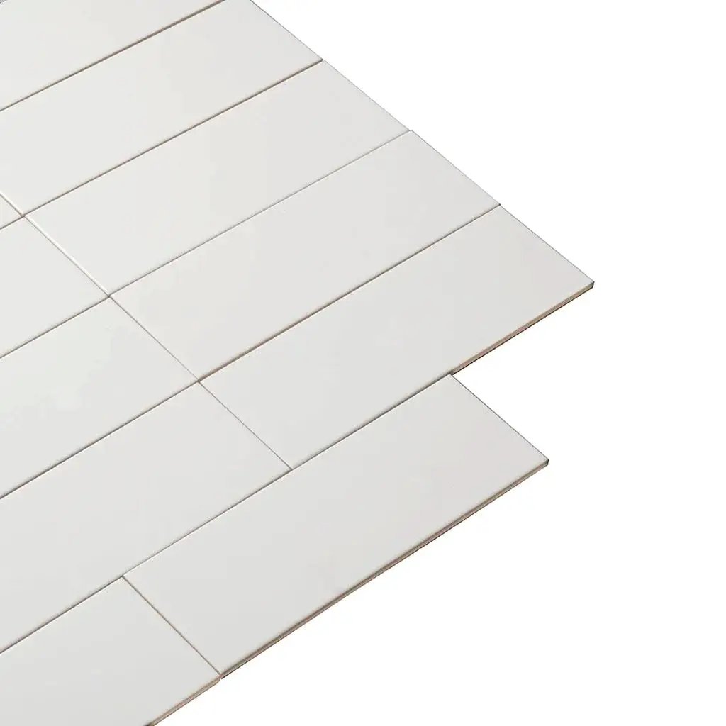 White 4x12 Matte Ceramic Subway Tile (34 pack, 10.4 sq ft/case) by Apollo Tile
